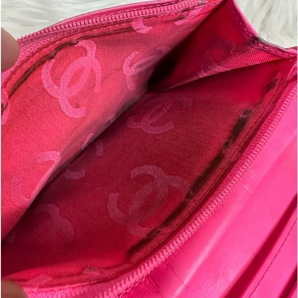 💯Authentic Chanel Bifold  Quilted Long Wallet 🍀